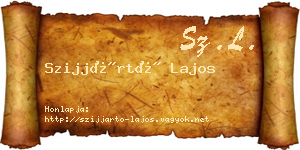 Szijjártó Lajos névjegykártya