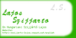 lajos szijjarto business card