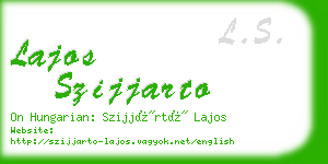 lajos szijjarto business card